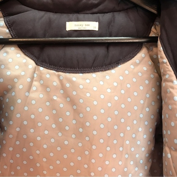 Honey Bee Double Breasted Blue Coat, Removable Hood, Nice, Thick & Soft, Size 15 - Picture 13 of 16